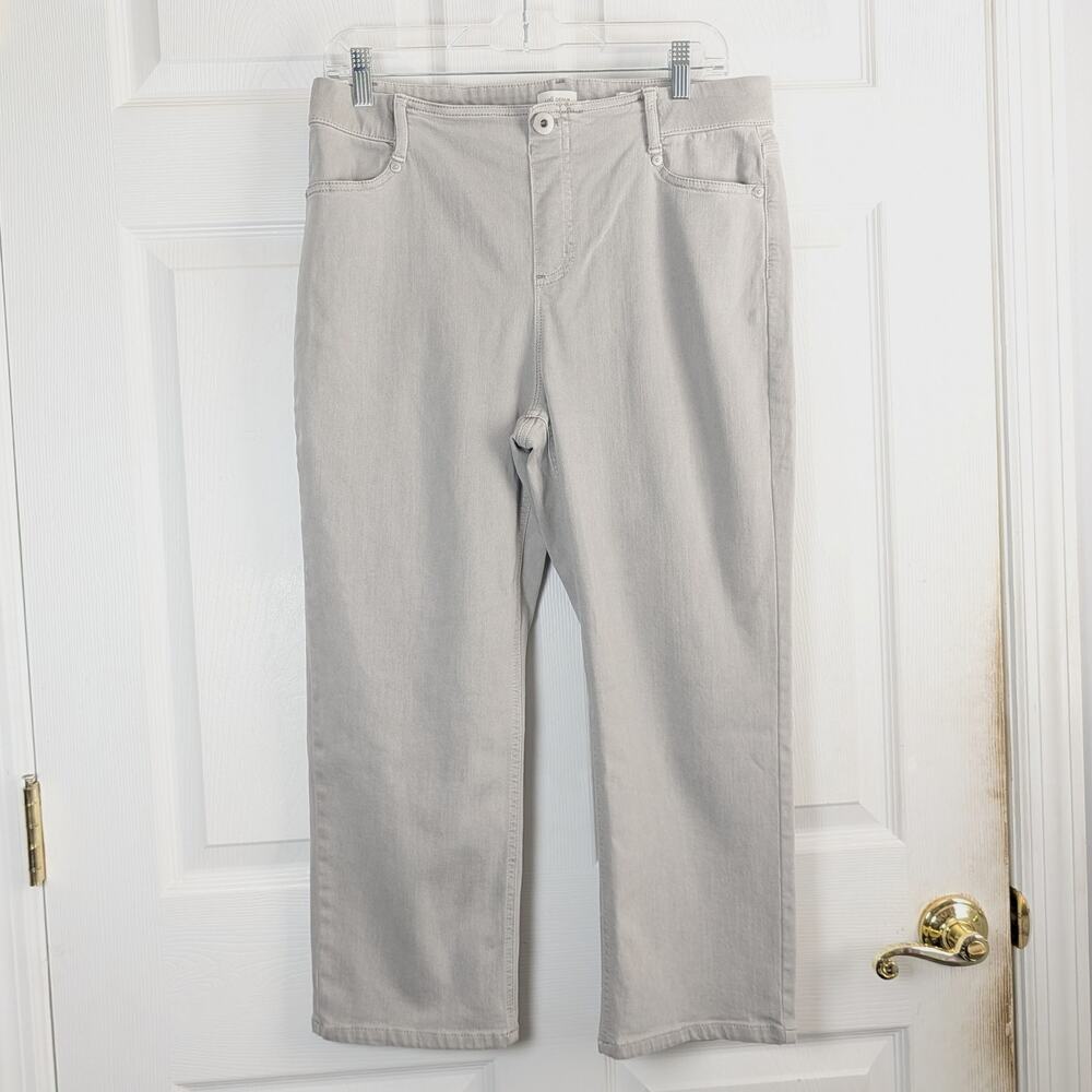 Title: J.Jill Denim High-Rise Cropped Jeans - Light Grey - Size 12